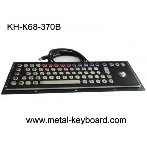 PC Industrial Computer Keyboard , Black Metal Keyboard Stainless Steel Panel