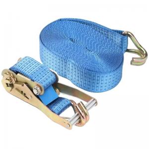 Custom size  and PVC Label Heavy Duty Ratchet Strap Tie Down Lashing Belt For Truck and Cargo control