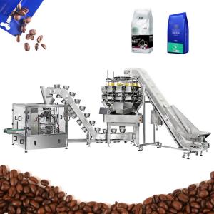 China Quantitative Coffee Bean Bag Packing Machine With 14 Head Multihead Weigher Automatic Filling supplier