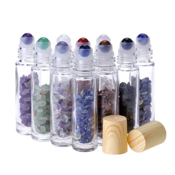 Bouteilles en rouleaux glacés en gros 10 ml Bouteille en rouleaux en améthyste Volume Impression de surface sur mesure