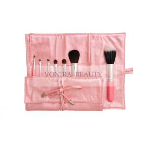 China Portable Cosmetic  Travel Makeup Brush Set Pink Travel Makeup Roll Bag supplier