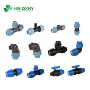 Nice Color and Equal Elbow PP Compression Fittings for Deep Blue Irrigation Water