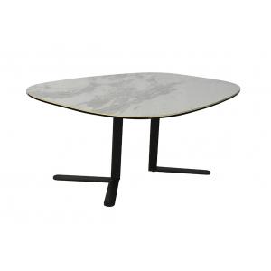 China Luxury Black Metal Frame Coffee Tables Round Nesting Coffee Table supplier
