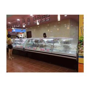 Temp Control Commercial Red Fresh Meat Showcase Dynamic Cooling Deep Refrigerator