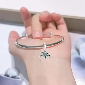 China Chili Jewelry Coconut Palm Tree with Sunglasses Holiday Beach Charm Compatible with Pandora Charms Bracelets supplier