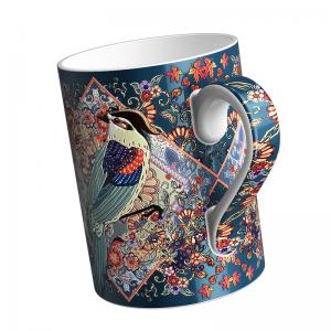 Cuckoo Bone China Coffee Mugs Drinking 400ml With Multiple Shaft Colors