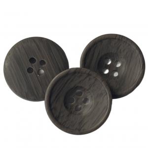 Imitation Wooden Polyester Buttons 32L 4 Holes With Little Rim For Sewing