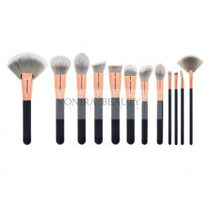 Professional Affodable Cheap Synthetic Makeup Brushes With Rosy Color Ferrule