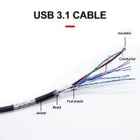 China Customize USB 3.1 Engineering Cable AWG22# / 32# 80℃ 30V on sale