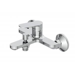Bathtub Mixer Tap Single Lever Bath Fitting Wall Mounted Surface-Mounted Bath Mixer Shower Fitting Chrome 1/2 Inch Showe