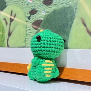 Hand Knitting Fun Cute Dinosaur Milk Cotton Crochet Kit For Beginners