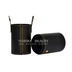 Customized High Quality Leather Makeup Brush Holder Case Cosmetic Cylinder