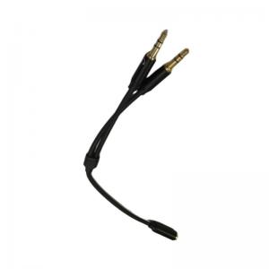 China Y Splitter Cable Wire Harnesses Audio Cable Headset 3.5mm 2 Male Mic Cable supplier