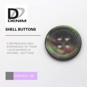 China Multicolor Pearl Shell Buttons 4 Holes For Baby Clothing / Woolen Sweater supplier