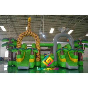 Quadruple Stitching Zoo Park Theme Inflatable Bounce House