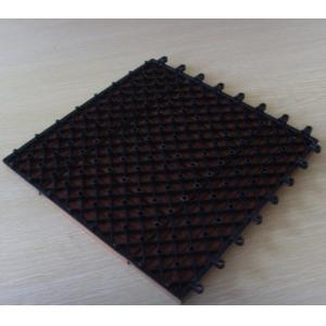 China Black Outdoor / Indoor WPC DIY Tile Easy Install and Low Maintenance supplier