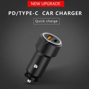 PD+USB 2.1A CAR CHARGER FAST USB CAR CHARGER Compatible with all smart phones, type-c fast car charge