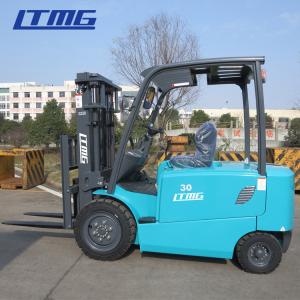 China customized color 3 Ton Four Wheel Electric Forklift Truck For Loading & Unloading Cargo supplier
