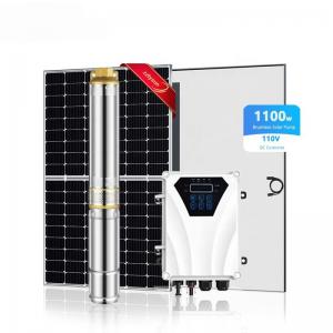 Good Quality solar submersible water pump 3HP 4HP 5HP DC110V 1100W solar pump system for agriculture irrigation
