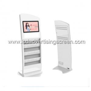 China 1920 * 1080 Resolution Floor Standing Advertising Display With Magazine Holder supplier