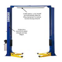 China 10000lbs Clear Floor Two Post Car Lifts 4500kg Ganty Car Lifter Machine Floor Plate 2 Post Lift on sale