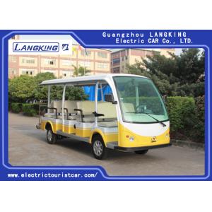 Green / White Rustproof  Body Electric Sightseeing Bus Tour 1 Year Warranty