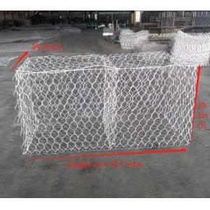 Standard 1x1x2m 3.05mm 80x100mm Gabion Wire  Basket For Construction Site Project