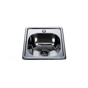 Bulgaria hot sale #201 topmount mini single bowl stainless steel kitchen sink 38*38CM