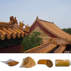 Dragon Chinese Glazed Tiles Ornaments For Temple Garden House Decoration