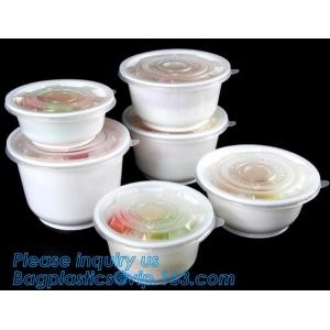 China Pp Round disposable cheap high quality plastic bowl with lid,disposable package PP new plastic salad food bowl with seal supplier