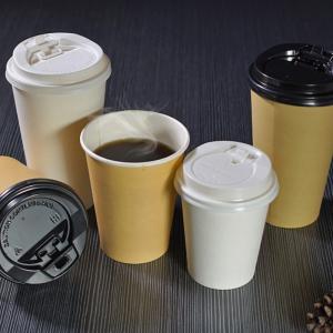 Custom Logo Disposable Paper Cups Hot Drinking Tea 12oz 360ml Coffee Cups With Lids