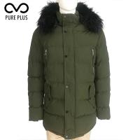 China Multi Functional Mens Long Padded Coat , Mens Green Quilted Jacket DWR Treatment on sale