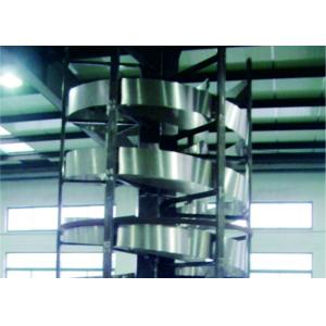 China Flexible Industrial Conveyor Belt Systems Vertical Screw - Lift Strong Structure supplier