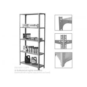 Adjustable Steel Slotted Angle Shelving Racks Five Tiers For Industrial Storage