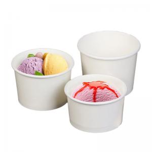 China Customized Cheap Disposable Paper Ice Cream Cup Fruits Take Away Biodegradable 12 Oz Disposable Bowls supplier