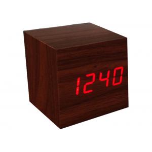 Despertador de madera del LED con los relojes de tabla de escritorio electrónicos de Digitaces de los calendarios de la pantalla LED de la fecha de los temporeros del termómetro para el regalo