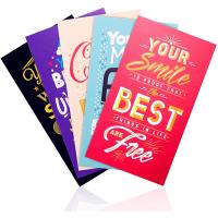 China Custom Printed Paper Blank Greeting Motivational Quote Cards on sale