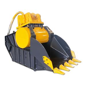 Construction Loader Fine Screening Bucket Limestone Concrete Quarry Stone Jaw Crusher Bucket