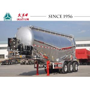 China Lightweight Cement Tanker Truck , Aluminum Tanker Trailer With Engine supplier
