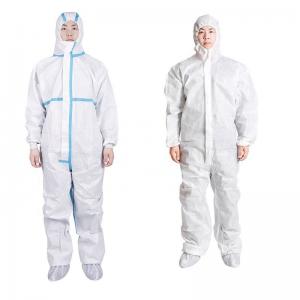 Microporous Waterproof Coverall White Disposable Protective Suit Workwear