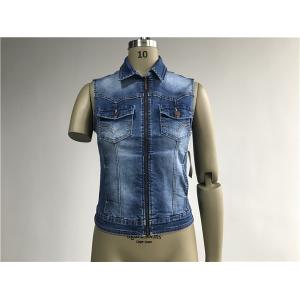 Fashion Ladies Denim Jacket Button Through Sleeveless Denim Jacket TW72959