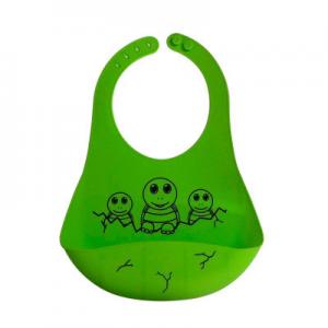 Customized Color Silicone Baby Bibs Waterproof Easy To Clean / Roll Up