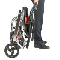 China Portable Linkage Brake Foldable Transport Wheelchair Lightweight on sale