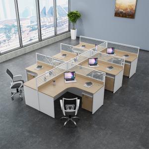 China 2 4 6 Person Modern Office Workstations Desk Aluminum Profile Fabric Material supplier