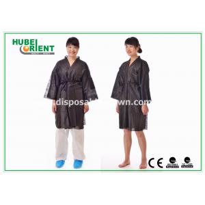 China Breathable Soft Nonwoven Polypropylene Disposable Bathrobe for Spa Sauna supplier