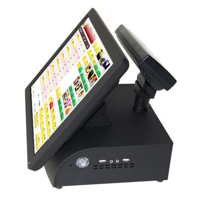 Compact 15 " Black Pos Touch Terminal For Restaurant , Bar , Pub , Nightclub