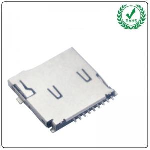 China Phone Pos Mini Sd Card Connector , 9pin 1.85H TF Push Push Memory Card Connector supplier