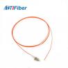 OM1 62.5 / 125 LC Optical Fiber Pigtail , 0.9mm OFNP Fiber Optic Cable Orange