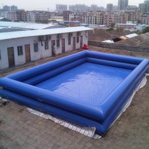 China Durable PVC 0.9mm material cheap floating inflatable swimming pool supplier
