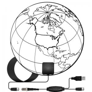 Global Digital Indoor Outdoor Hdtv Antenna 20dB 75 Ohm Impedance